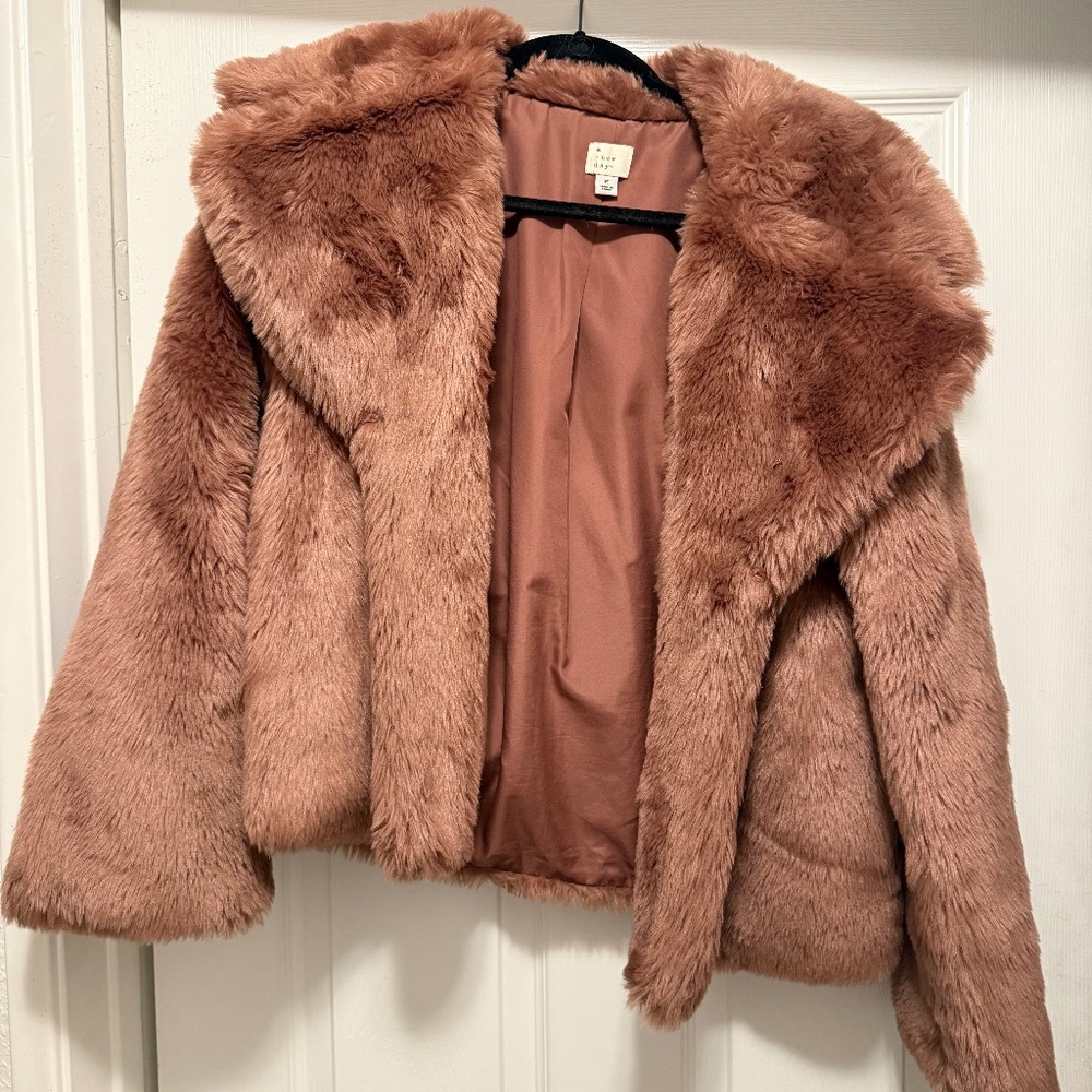 Faux fur coat